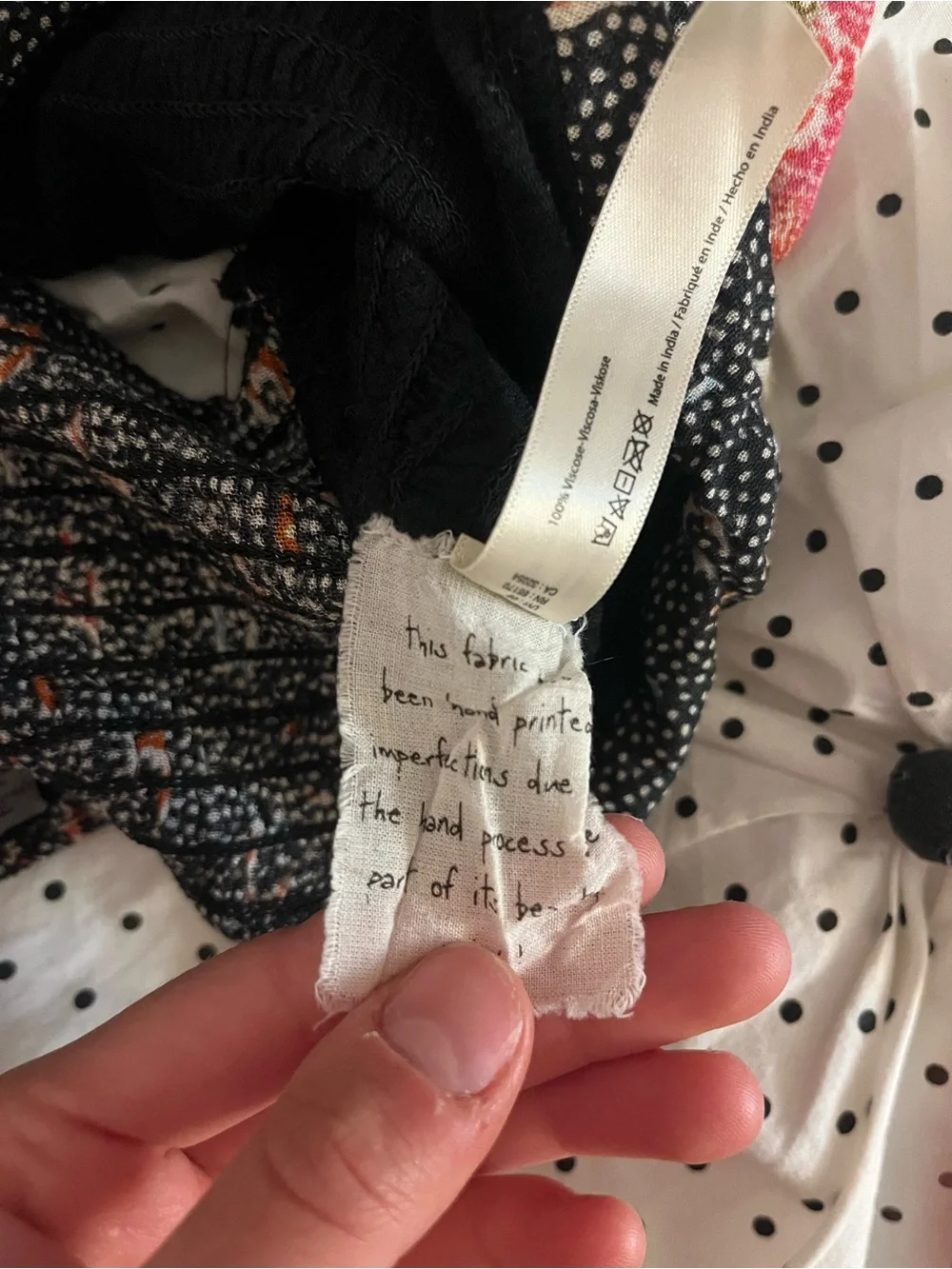 Free People Black Floral Bandana Crop Top with Pink & Green Accents